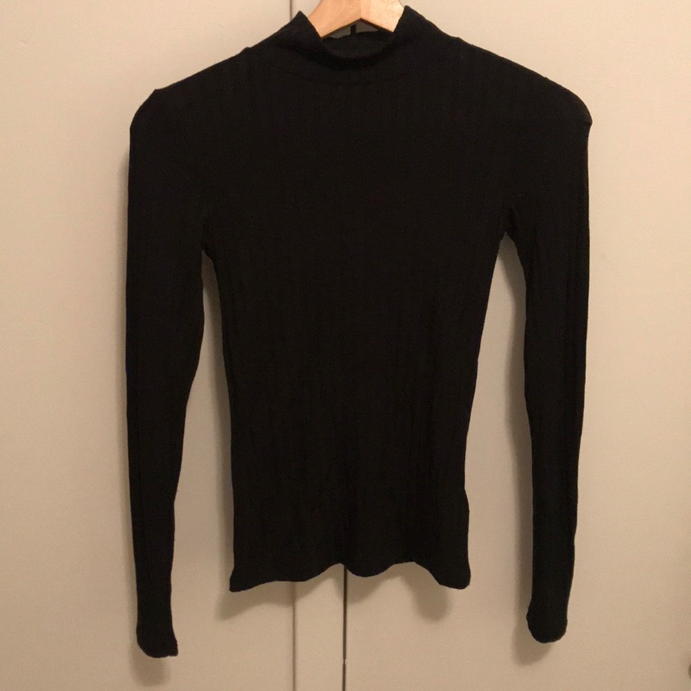 Topshop ribbed mock neck sweater